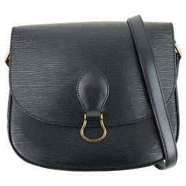 Borsa a tracolla Louis Vuitton Epi Saint Cloud Black Noir M52192 Nero