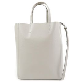 Céline Celine Small Vertical Cabas Petit Sac à Main 2Way en Cuir Sac à Épaule Gris