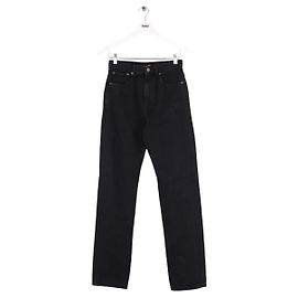 Autre Marque Vaqueros rectos Saint Laurent negros de algodón Negro