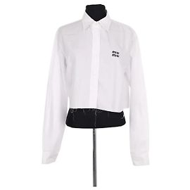 Camisa Miu Miu de algodão branco Branco