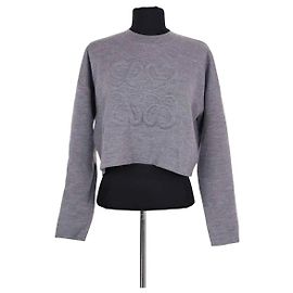 Loewe Wollpullover in Grau Grau