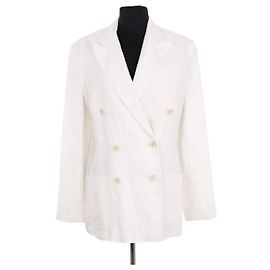 Chaqueta de lino blanca Ralph Lauren Blanco