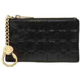 Portamonete Chanel Chocolate Bar in pelle d'agnello nera Nero