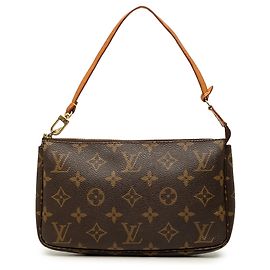 Bolsa de Ombro Louis Vuitton Monogram Pochette Accessoires Castanha Marrom