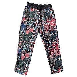Moncler Pantalones de Seda Estampado Floral Multicolor Multicolor