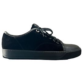 Lanvin Baskets basses DBB1 en cuir et daim noir Noir