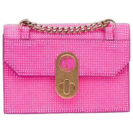 Christian Louboutin Bolsa de corrente rosa com cristais