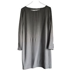 Autre Marque Saint Laurent Kurzes Kleid mit Spitzen-Detail Grau