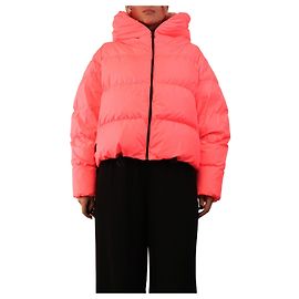 Autre Marque Neon pink hooded puffer jacket - size M Pink