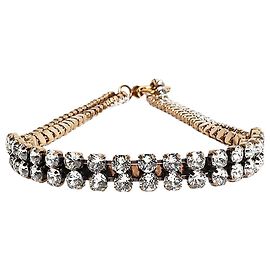 Balenciaga Colar choker de linha dupla em cristal dourado Outro
