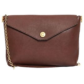 Céline Bolsa de ombro envelope em couro castanho Outro