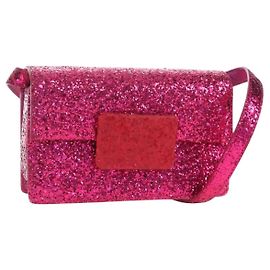 Autre Marque Saint Laurent Glitter Shoulder Bag Leather Sequins Pink Gold Altro