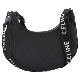 Céline CELINE Ava Medium Shoulder Bag Canvas Black Silver Altro
