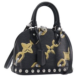 LOUIS VUITTON Epi Chain Alma BB Hand Bag Black M42482 LV Altro