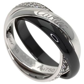 Cartier Trinity Ceramic SM Pave Diamond Ring Other