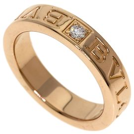 Bulgari Anel Bvlgari Double Logo em ouro rosa 18K e diamantes Outro