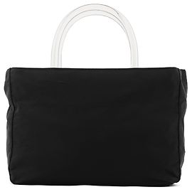 Prada Borsa Tote 1998 Black Tessuto Plex Nylon Nero