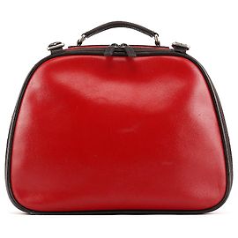 Miu Miu mala de maquilhagem em couro vermelho e preto Vermelho