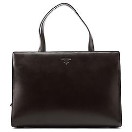 Prada Saco Tote 1995 Brown Vitello Sport Marrom