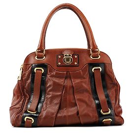 Marc Jacobs Bowling Bag aus braunem Leder Braun
