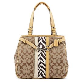 Coach Sac Cabas Hamptons Zebra Beige F13993 Beige
