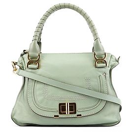 Chloé Borsa 2-way Marcie in pelle verde salvia Verde