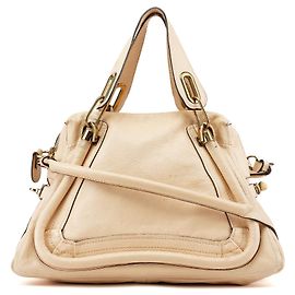 Chloé Sac à épaule 2-Way Paraty en cuir beige Beige