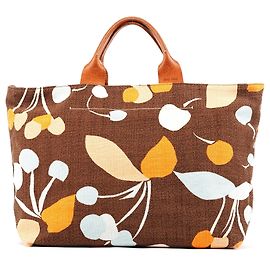 Miu Miu Braune Canvas-Blumentasche Braun