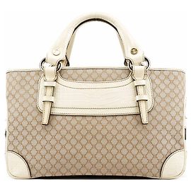 Céline mala tote Boogie em couro monograma bege Bege