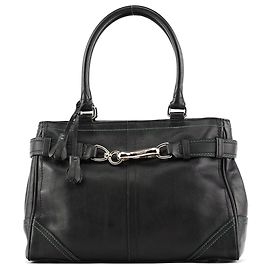 Coach Borsa Tote Hamptons in pelle nera F08A70 Nero