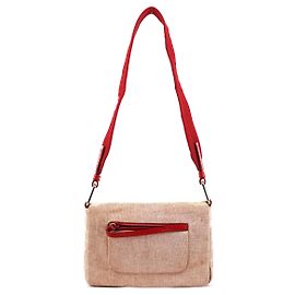 Prada Borsa a tracolla 1999 Red Canvas Canapa Rosso