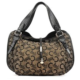 Céline Bolsa de Ombro Bittersweet em Canvas Monogram Castanho Marrom