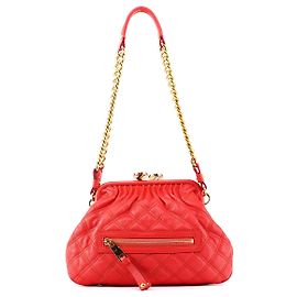 Marc Jacobs Pequena mala de ombro Little Stam em pele acolchoada vermelha Vermelho