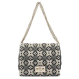 Chloé Bolsa de ombro de malha de lã cinza com corrente Cinza