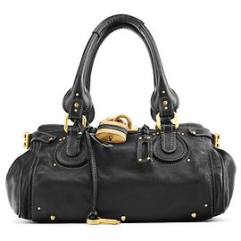 Chloé Bolsa de Ombro Paddington em Couro Preto Preto