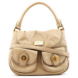 Marc by Marc Jacobs Beige Leather Multi-Pocket 2-Way Bag Beige