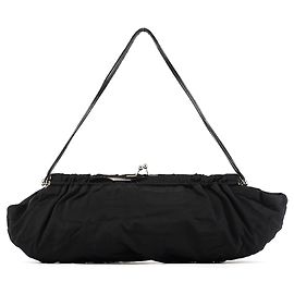 Miu Miu Bolsa de ombro clutch em nylon preto Preto