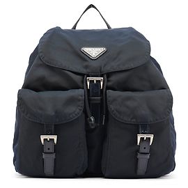 Prada Zaino B2811F Navy Tessuto Vela Backpack Blu navy