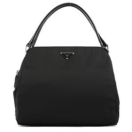 Prada Black Tessuto Chic Nylon Shoulder Bag Black