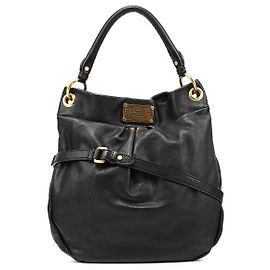 Marc by Marc Jacobs Sac à épaule 2-Way Classic Q Hobo en cuir noir Noir