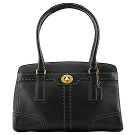 Coach 11540 Sac cabas en cuir noir avec fermoir turnlock Noir