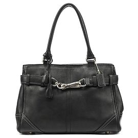 Coach Sac cabas Hamptons en cuir noir F08A70 Noir