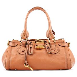 Chloé Paddington Schultertasche aus Leder tan Kamel