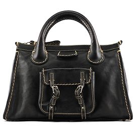 Chloé Sac cabas Edith en cuir noir Noir
