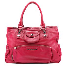 Marc by Marc Jacobs Sac cabas multi-poches en cuir rose Rose