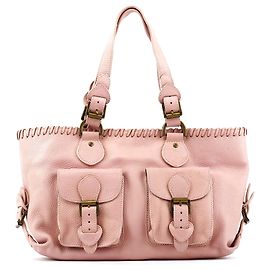 Mulberry Saco Tote em pele rosa claro com bolsos cargo Rosa