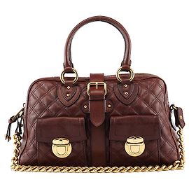 Marc Jacobs Sac cabas Venetia en cuir matelassé bordeaux Bordeaux