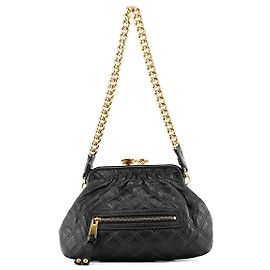 Marc Jacobs Borsa a tracolla Stam in pelle trapuntata nera Nero