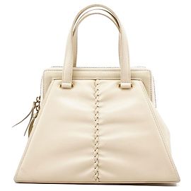 Chloé Beige Lederhandtasche Beige