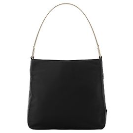 Prada Borsa a spalla 1998 Black Tessuto Metallo Nero